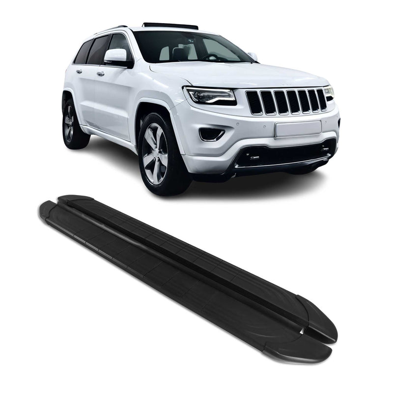2011-2021 Jeep Grand Cherokee Marchepieds Latéraux 2Pcs Aluminium Noir