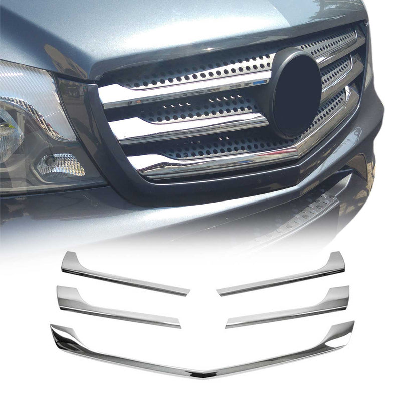Calandre Chromé Grille pour Mercedes Sprinter W906 2013-2018 Acier Inox 5Pcs
