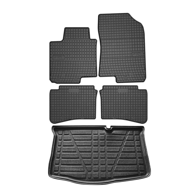 Kit Tapis de sol et coffre pour Hyundai i20 2014-2024 TPE Noir