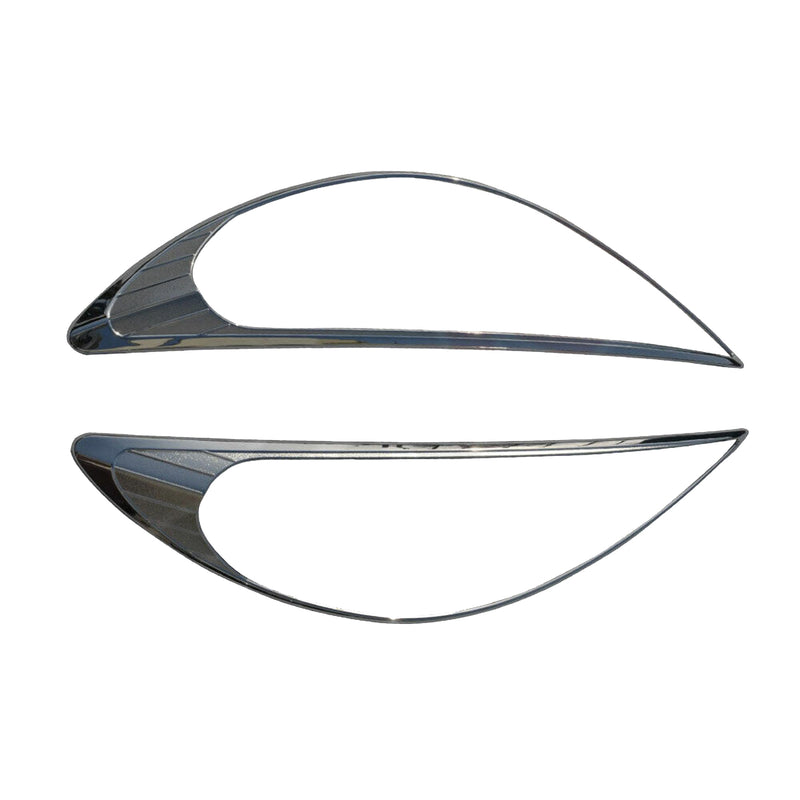 Cadres De Phare Avant pour Peugeot 207 2006-2012 ABS Chromé 2 Pcs