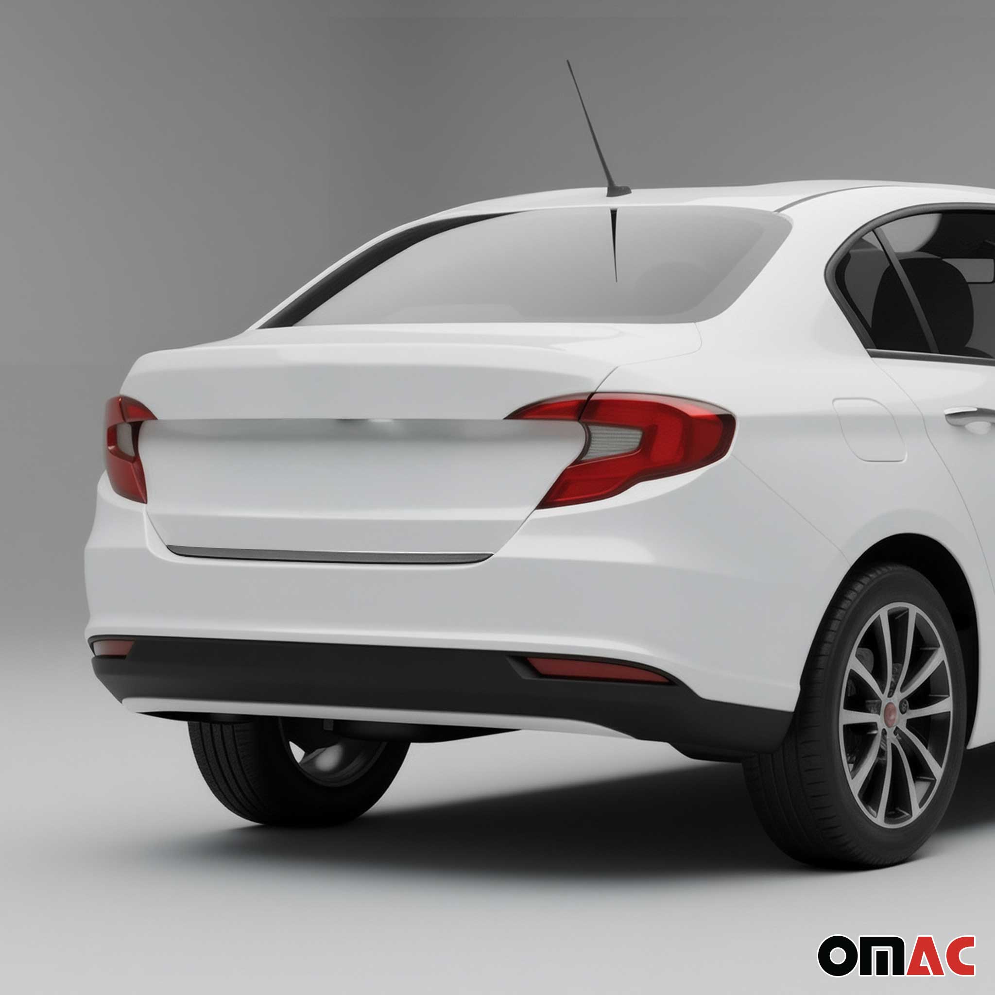 Garniture de Hayon Coffre pour Fiat Tipo 2015-2026 Hatchback en acier inox foncé