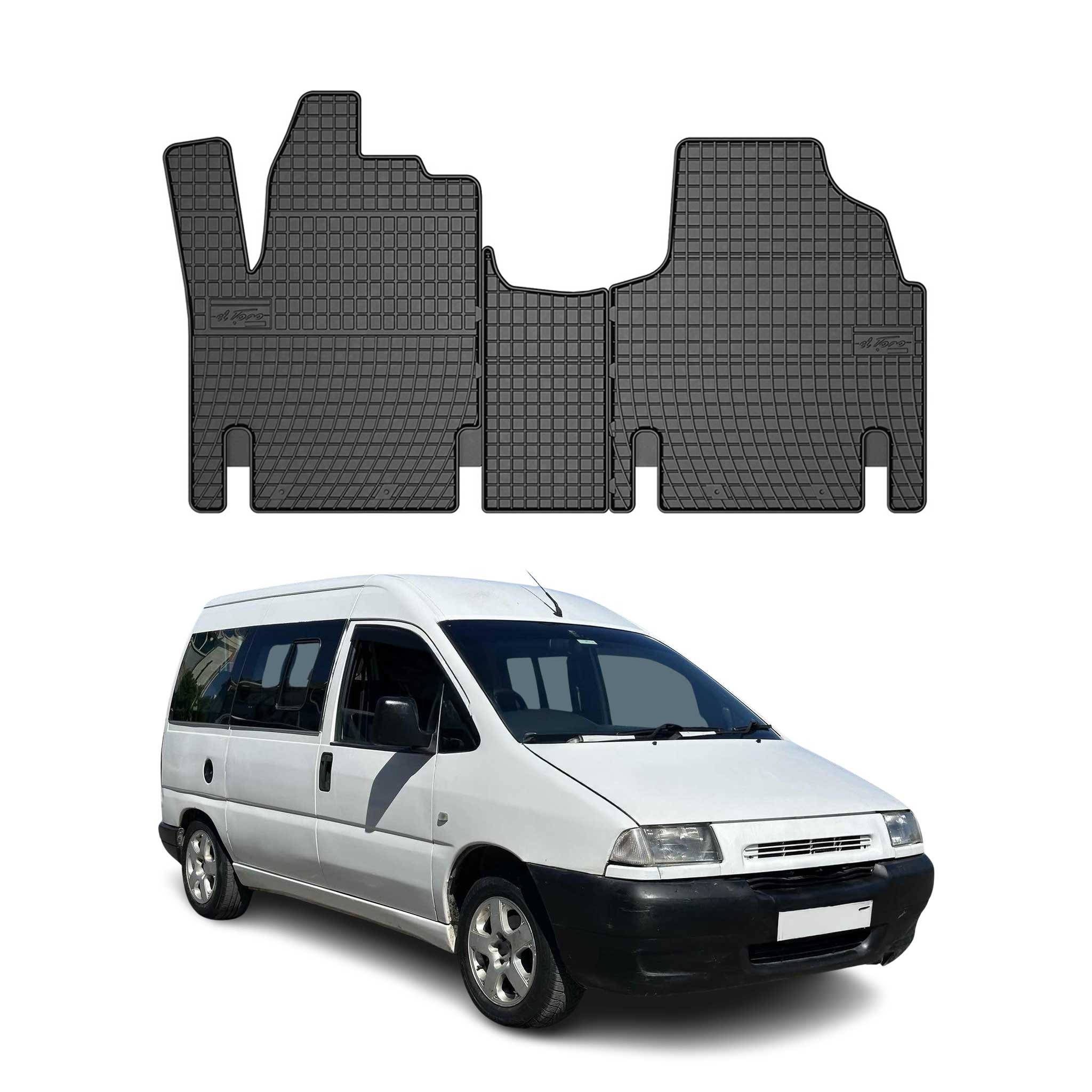 Tapis de Sol pour Citroen Jumpy 1994-2006 Convient à 1ème rangée Caoutchouc