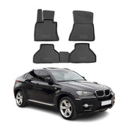 OMAC 3D Tapis de sol pour BMW X6 E71 E72 2007-2014 Caoutchouc TPE Noir