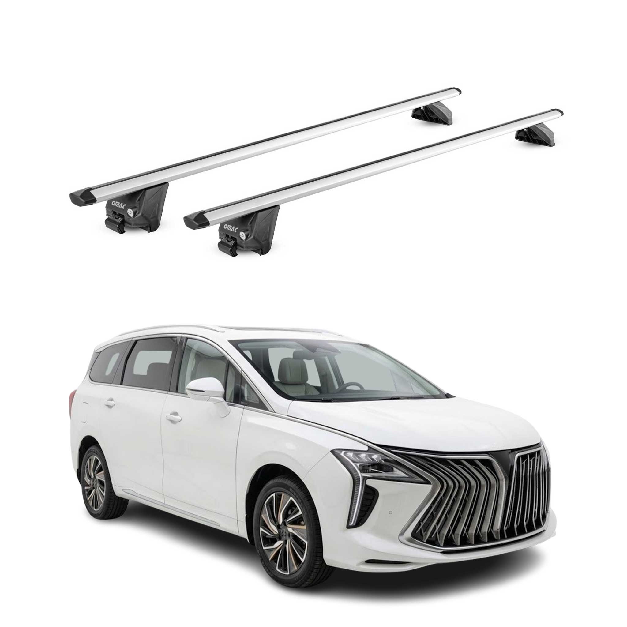 Barres de toit transversales pour Forthing U-Tour 2022-2026 Aluminium Gris ABE