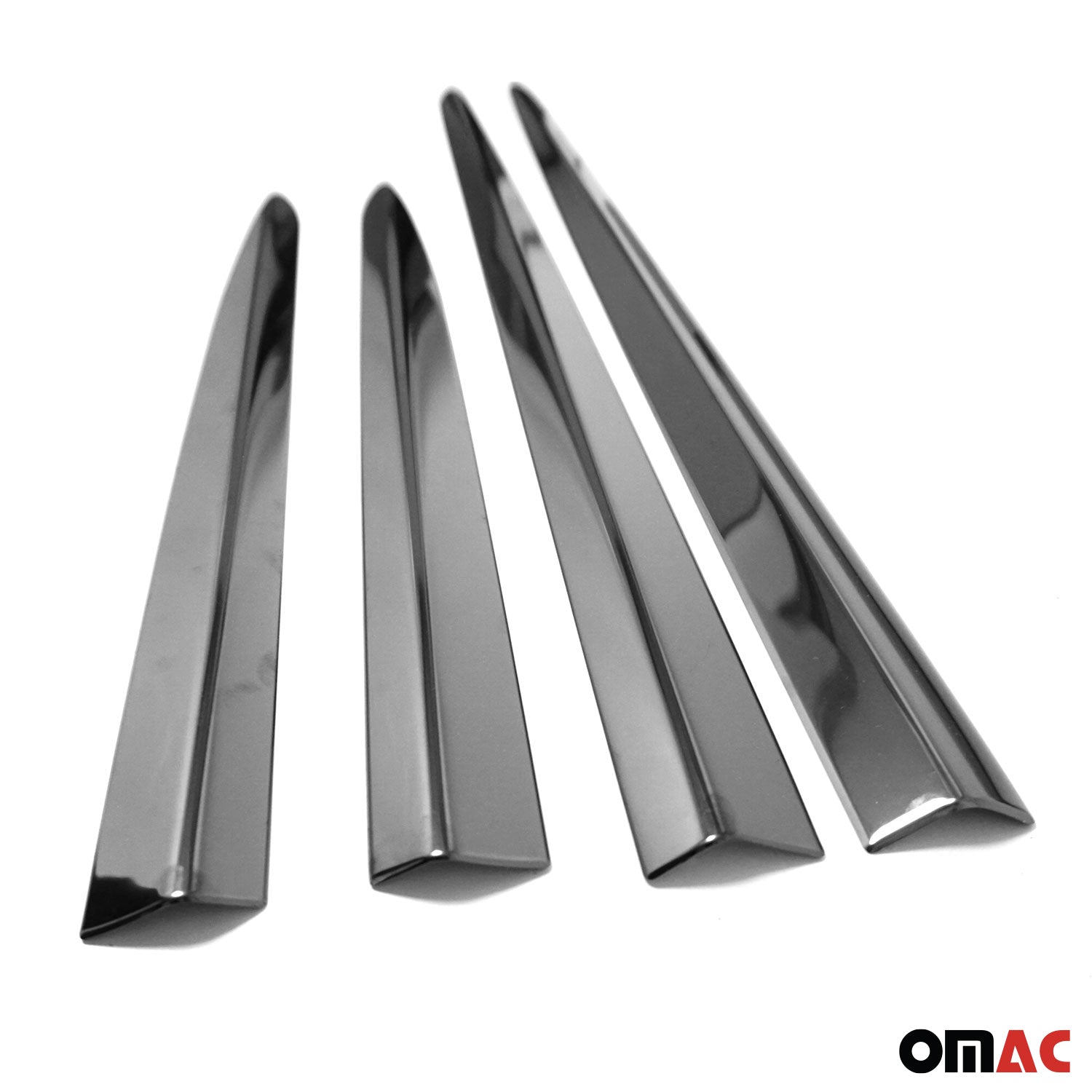 Garniture Baguette de porte latérale pour Fiat 500X 2015-2026 inox Foncé 4Pcs