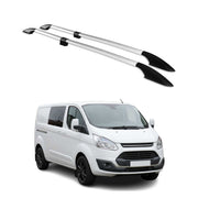 Barres de toit longitudinales pour Ford Tourneo Custom 2012-24 L2 Long Alu Gris
