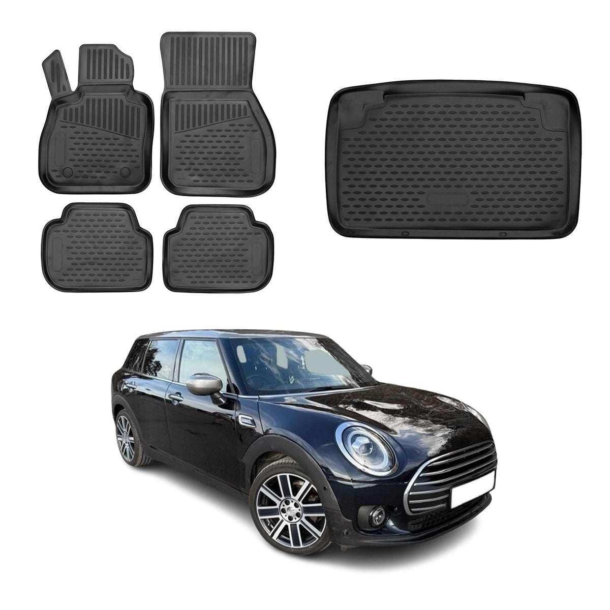 OMAC Kit Tapis de Sol et Coffre pour Mini Clubman F54 2015-2024 inférieur