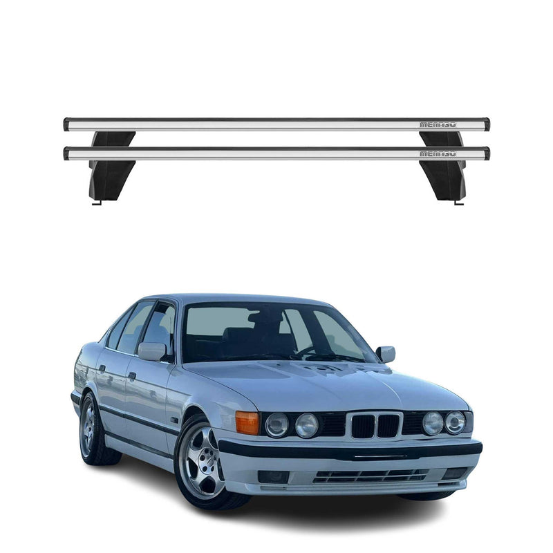 Menabo Barres de toit transversales pour BMW Série 5 E39 1995-2003 Alu Gris
