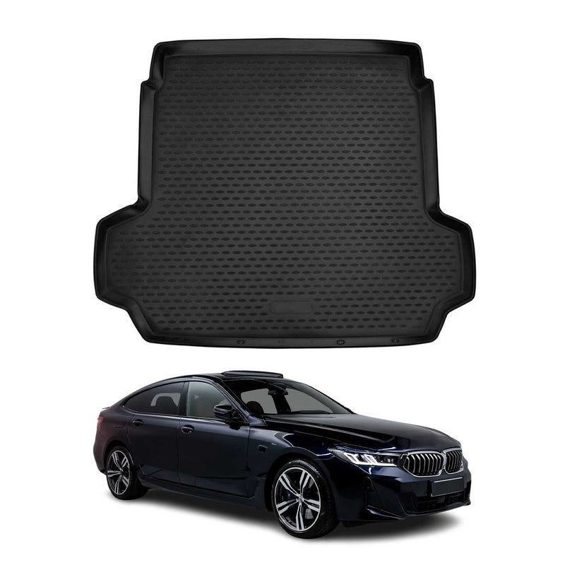OMAC Tapis de coffre pour BMW Série 6 Gran Turismo G32 2017-2024 caoutchouc Noir