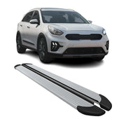 Marchepieds Latéraux pédale pour Kia Niro I 2017-2022 Aluminium Argent 2Pcs