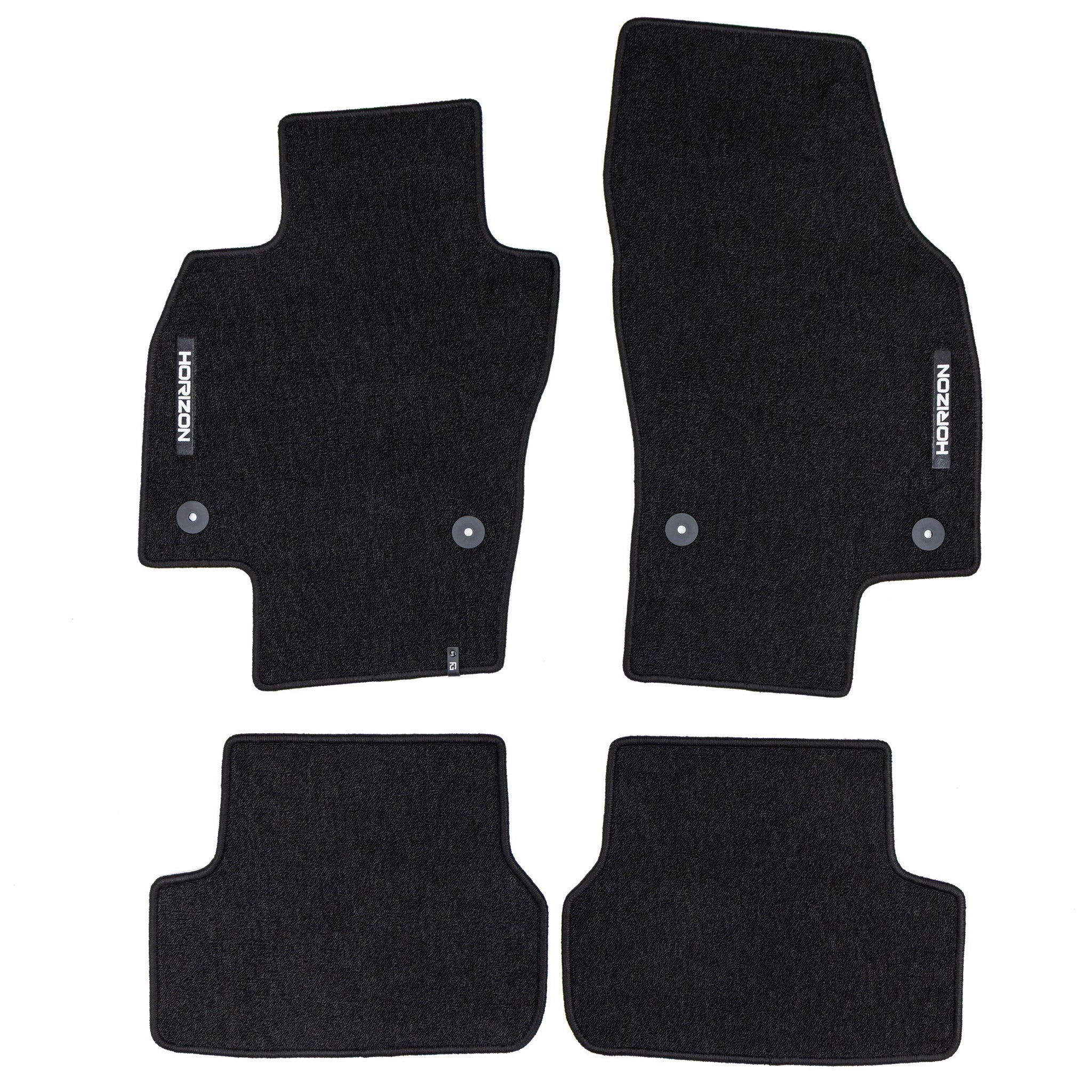 Tapis de Sol de Voiture pour Audi A1 GB 2018-2026 3Portes Velours Noir 4Pcs