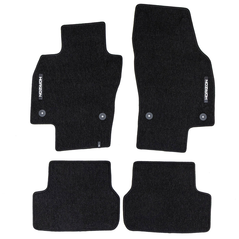 Tapis de Sol de Voiture pour Audi A1 GB 2018-2025 3Portes Velours Noir 4Pcs