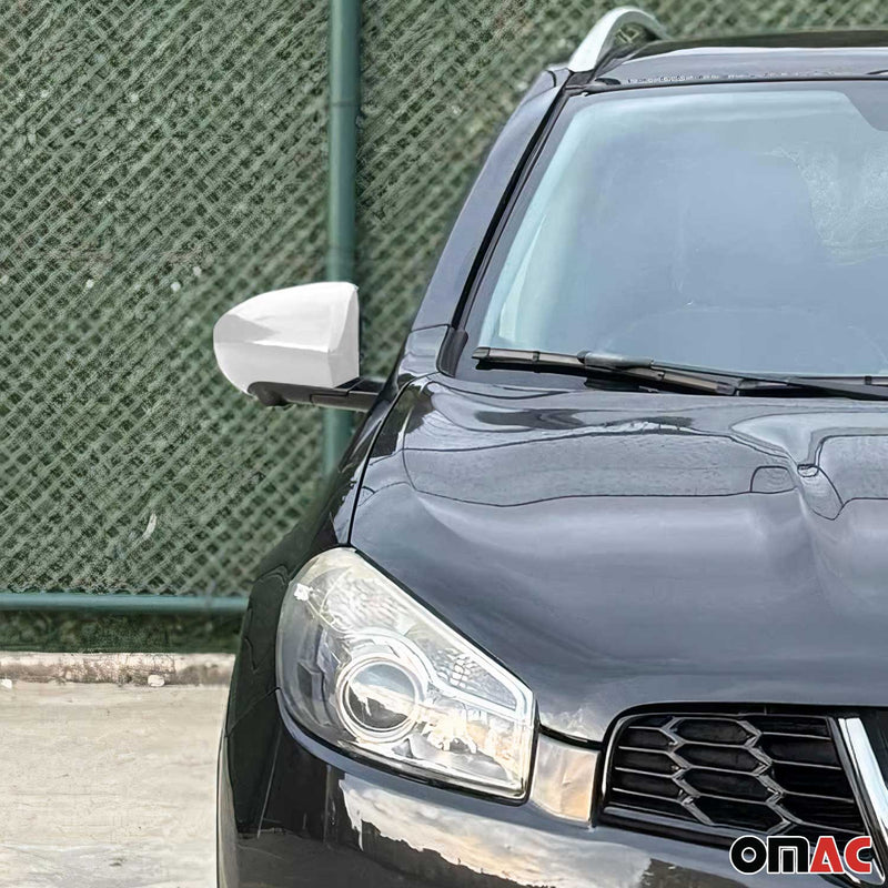 Coques de Rétroviseurs pour Nissan Qashqai +2 2007-2014 en ABS Argent