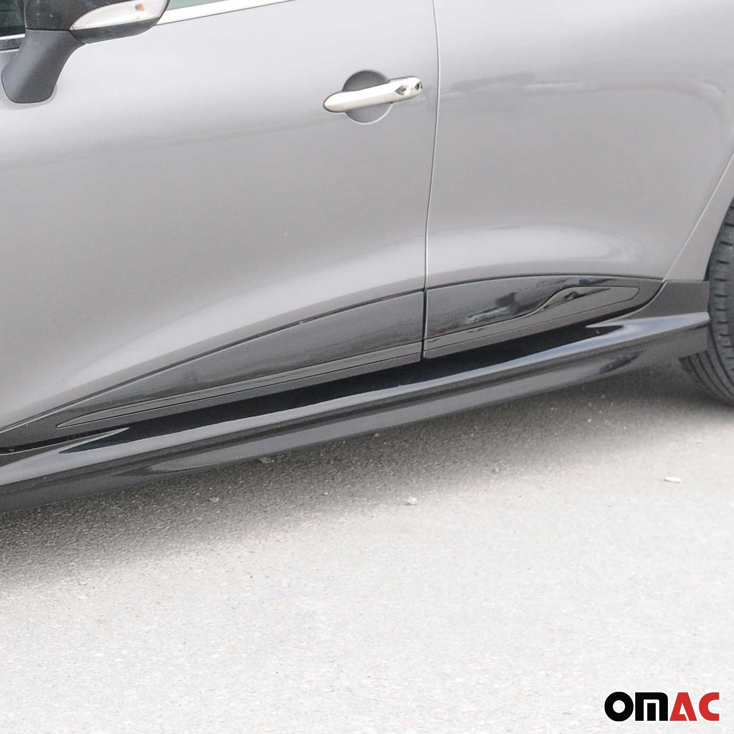 Garniture Baguette de porte latérale pour Renault Clio 2012-2019 inox Foncé 4Pcs