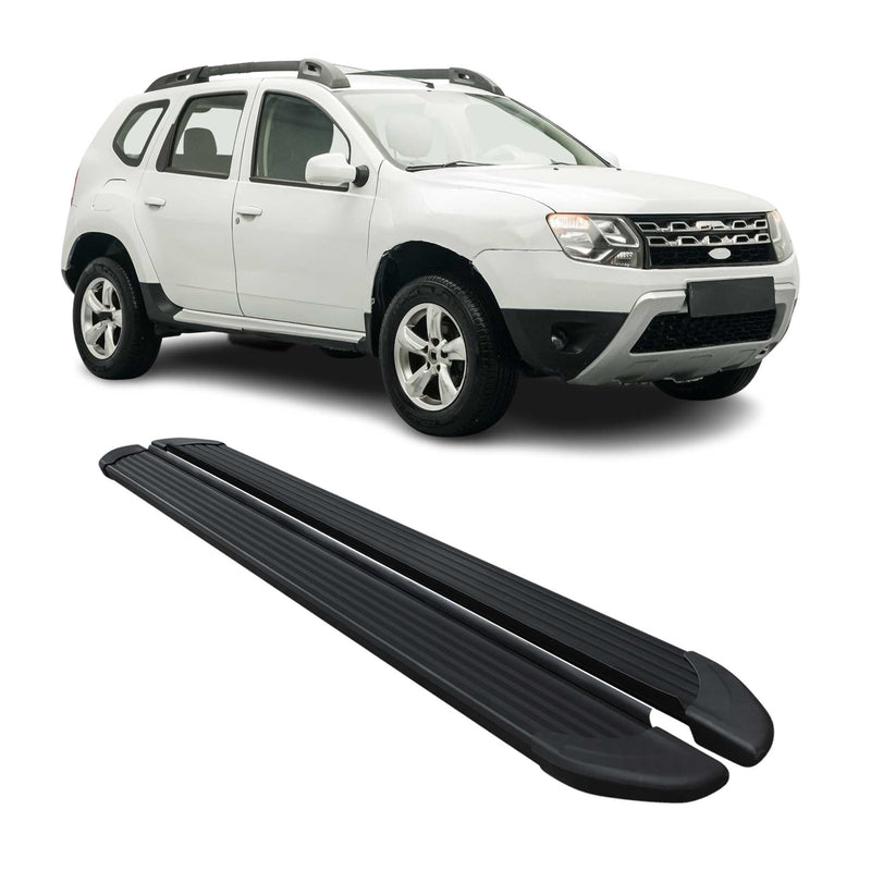 Marchepieds Latéraux pédale pour Dacia Duster 2010-2018 Noir Aluminium 2Pcs