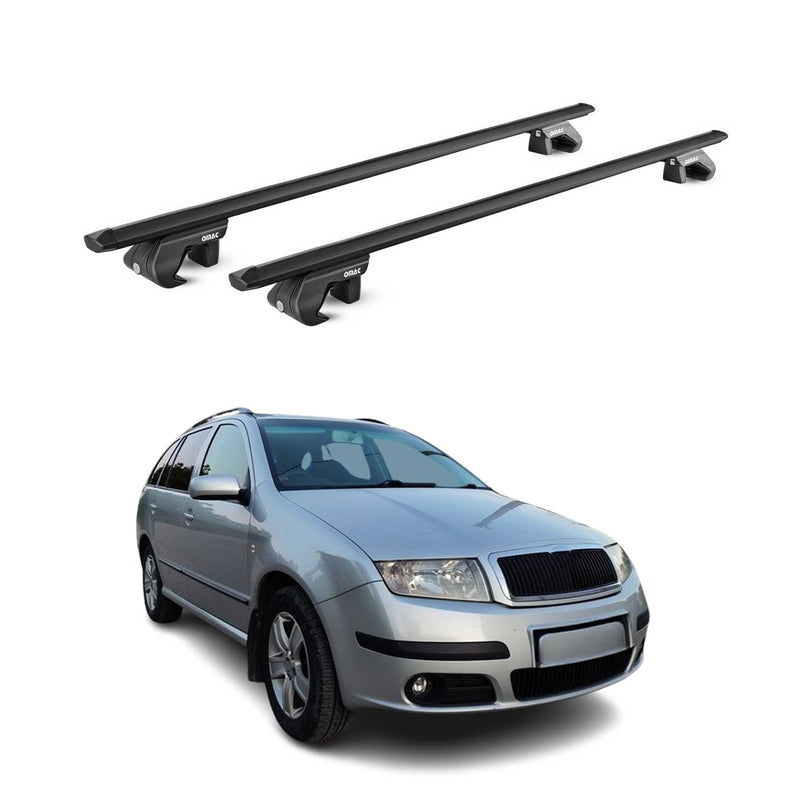 Barres de toit transversales pour Skoda Fabia Break 6Y SJ NJ 2000-2022 Noir ABE