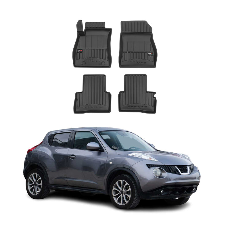 OMAC Tapis de sol en caoutchouc pour Nissan Juke 2010-2019 Noir Premium