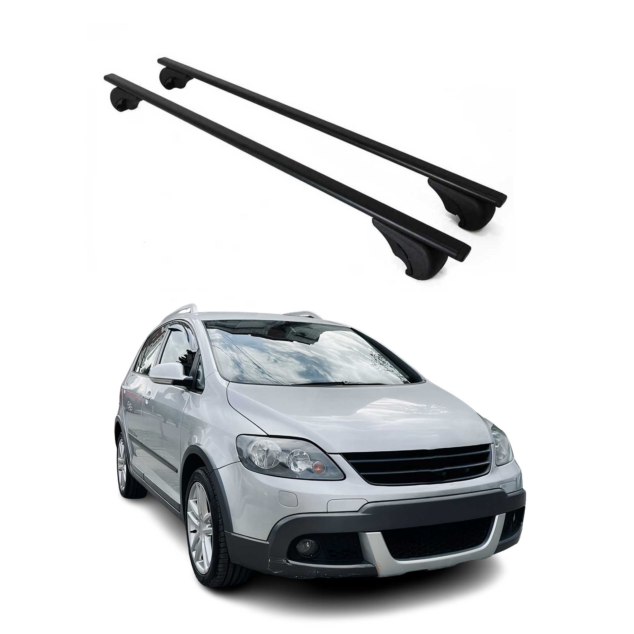 Barres de toit Transversales pour VW Golf 5 2003-2009 Fer Noir