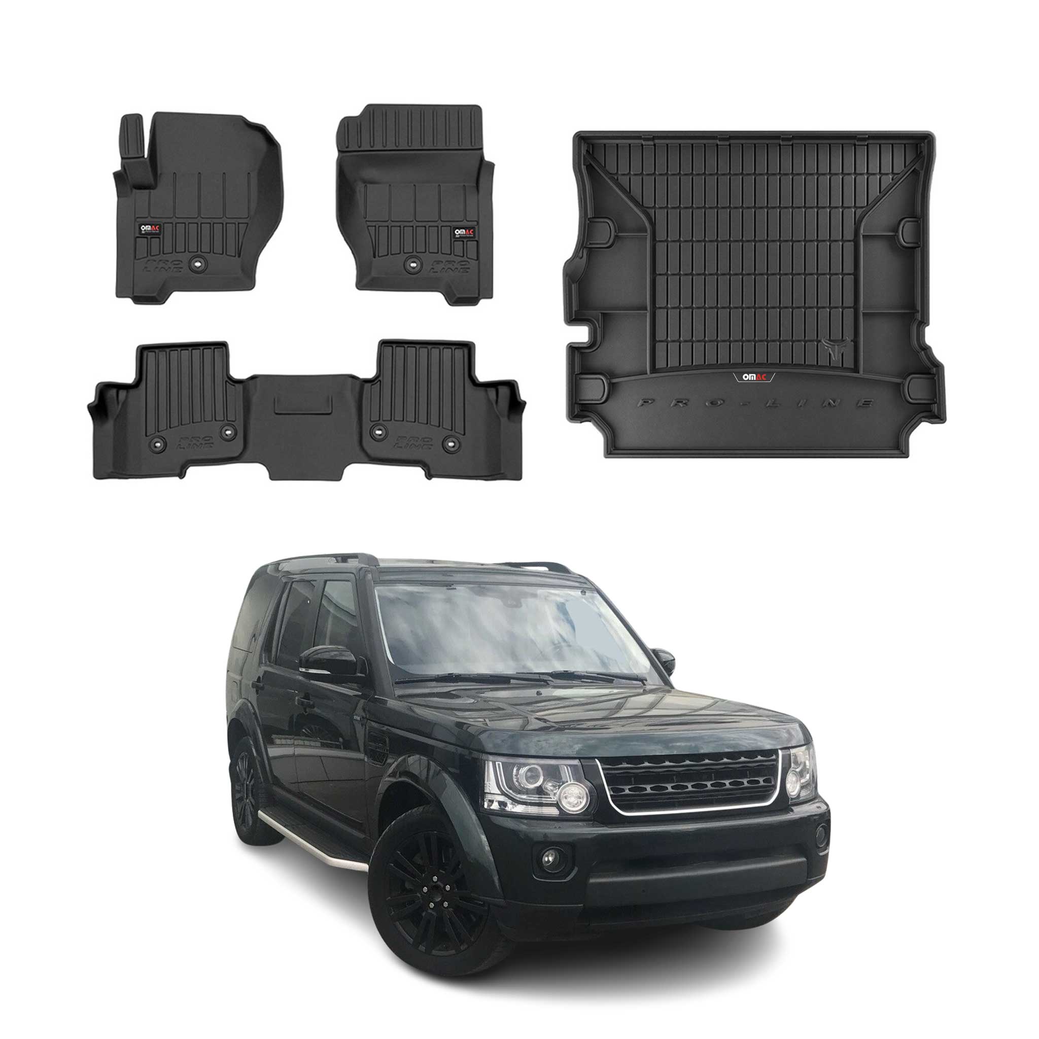 Kit Tapis de Sol et Coffre pour Land Rover Discovery 2009-2016 TPE Noir
