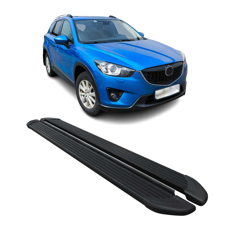 Marchepieds Latéraux pédale pour Mazda CX-5 2012-2017 Noir Aluminium 2Pcs