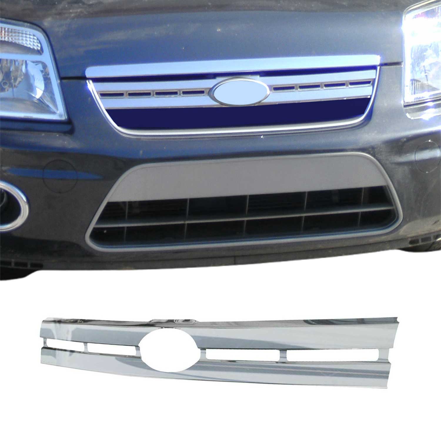 Moulure de Grille de Calandre pour Ford Tourneo Connect 2003-2009 Acier Chromé