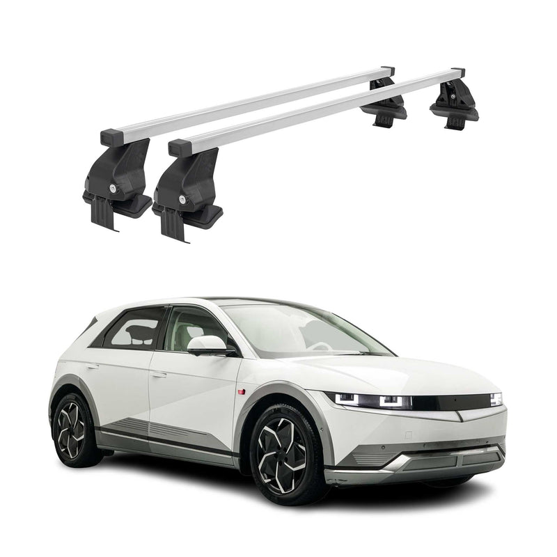 Barres de toit transversales pour Hyundai Ioniq V 2021-2024 Acier Gris