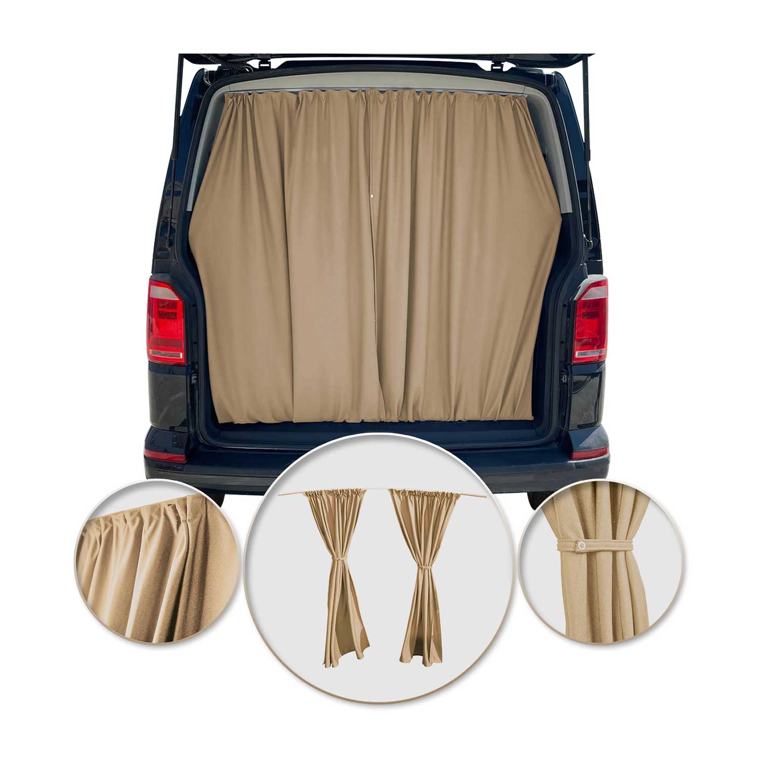 Rideaux De Porte Hayon Pour Nissan NV200 H1 Protection Solaire Beige