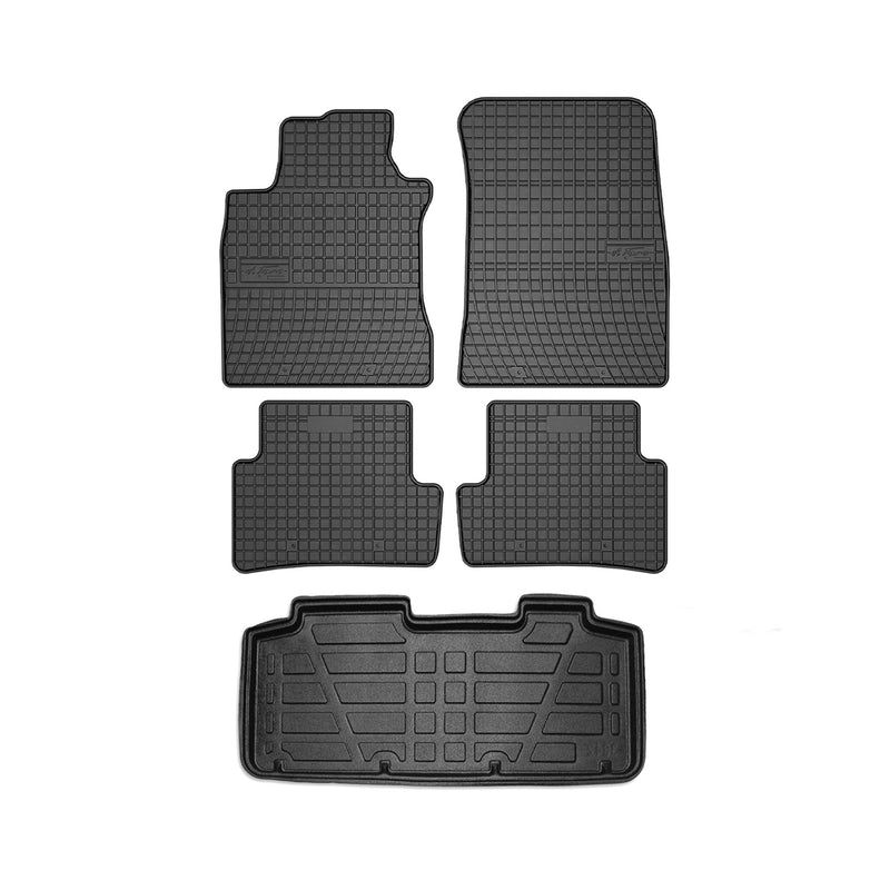 Kit Tapis de sol et coffre pour Renault Modus 2005-2013 TPE Noir