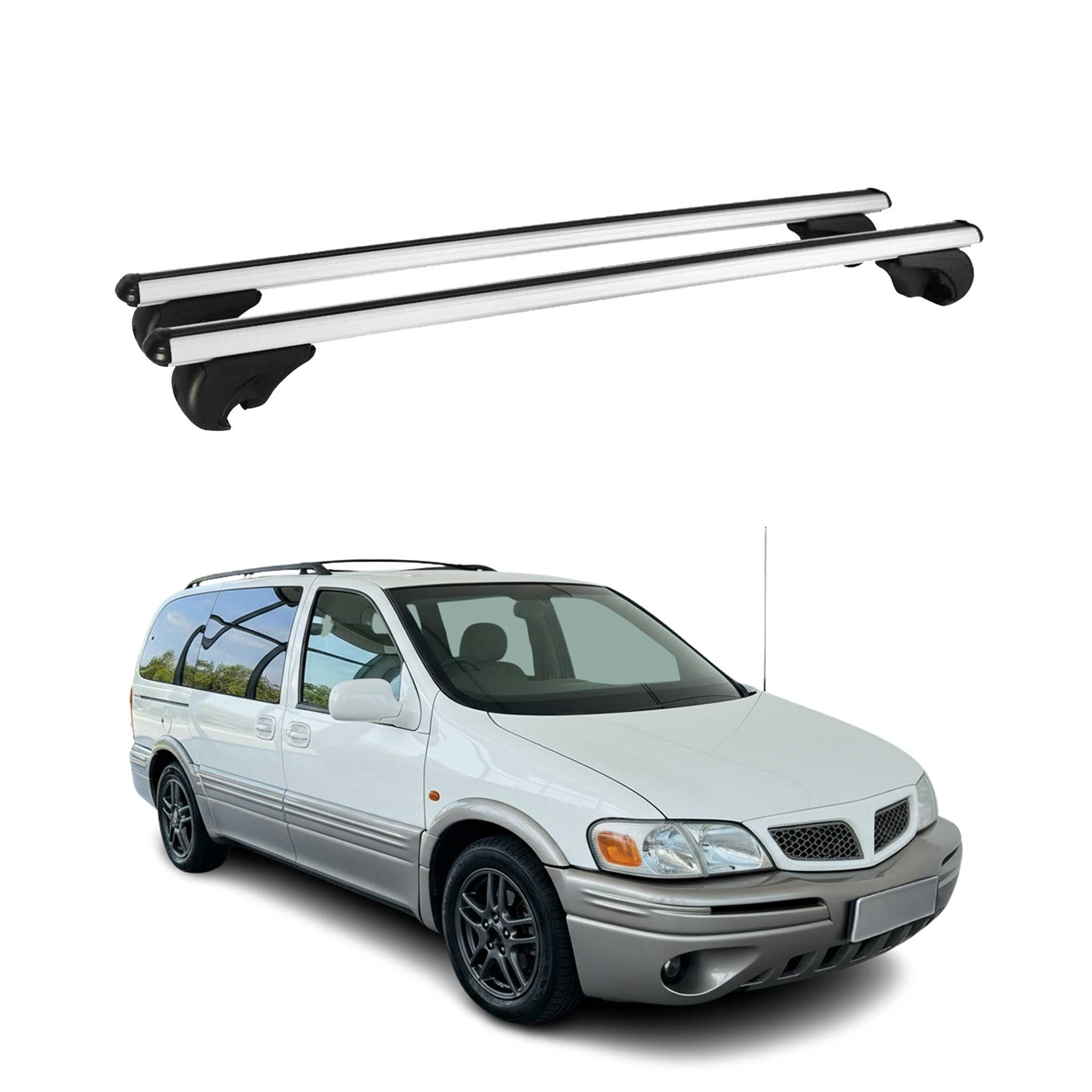 Barres De Toit Transversales pour Chevrolet Trans Sport 1996-2005 Gris Alu 2 pcs