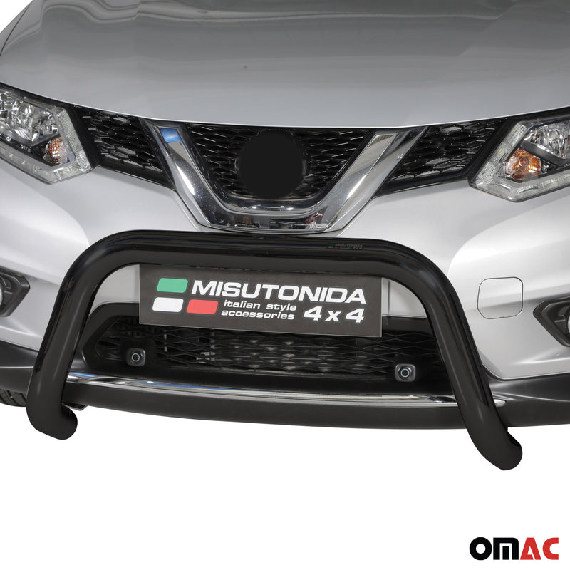 Pare-buffle Avant pour Nissan X-Trail 2015-2017 76 mm en Acier Noir