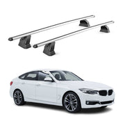 Barres de toit transversales Alu pour Bmw Serie 3 GT F34 2012-2018 TÜV Gris 2Pcs