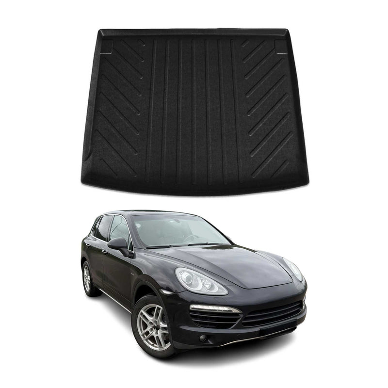 Tapis de Coffre pour Porsche Cayenne 2010-2017 en TPE Noir