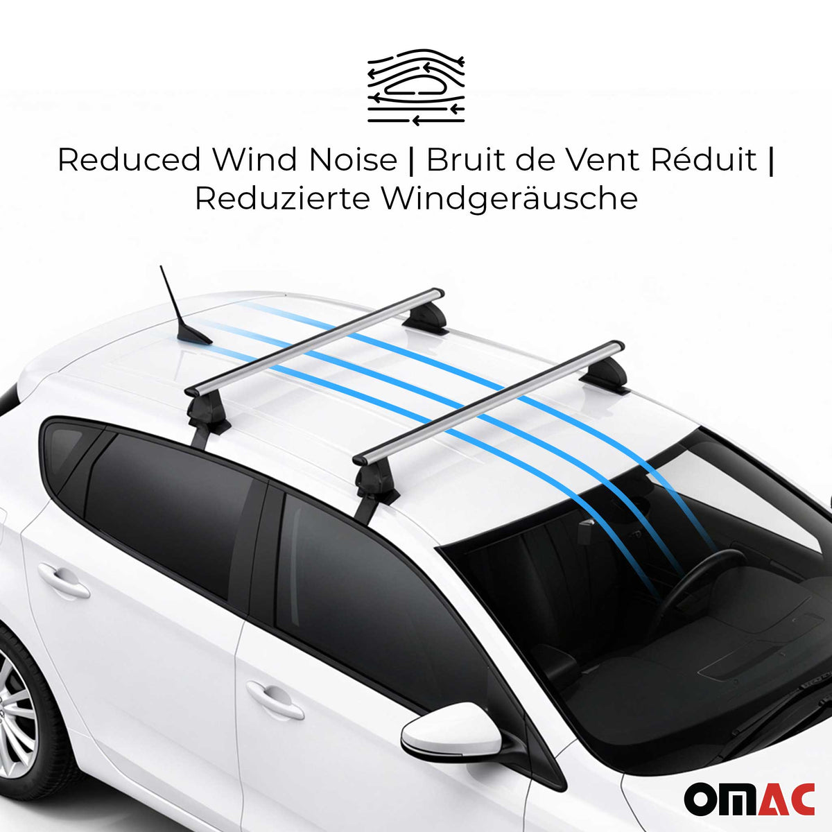 Barres de toit transversales Alu pour DR 3 2018-2026 TÜV 75 kg Gris 2Pcs