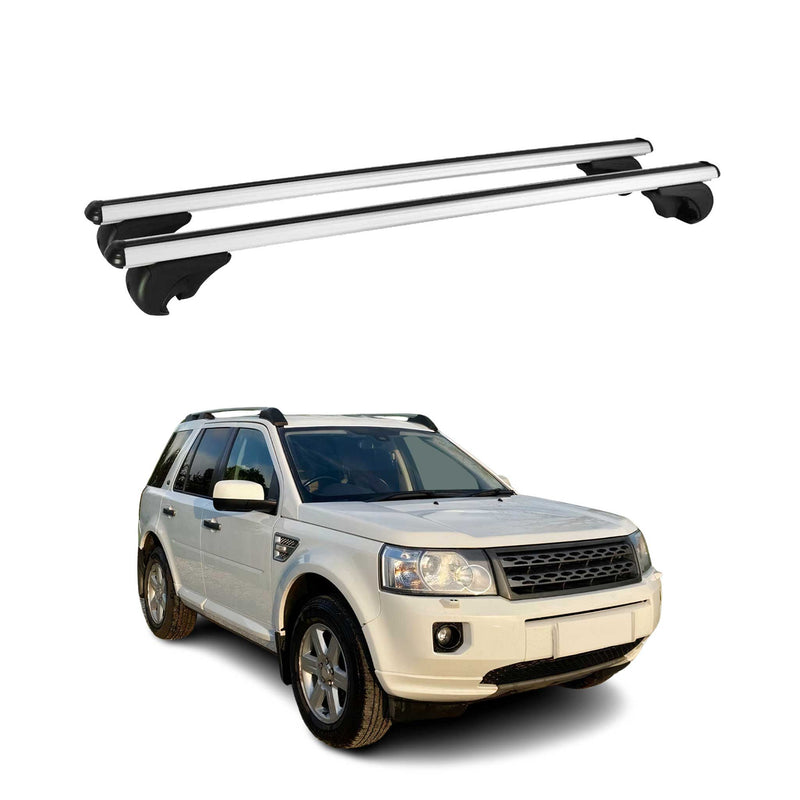 Barres de toit Transversales pour Land Rover Freelander 2006-2015 Alu Argent
