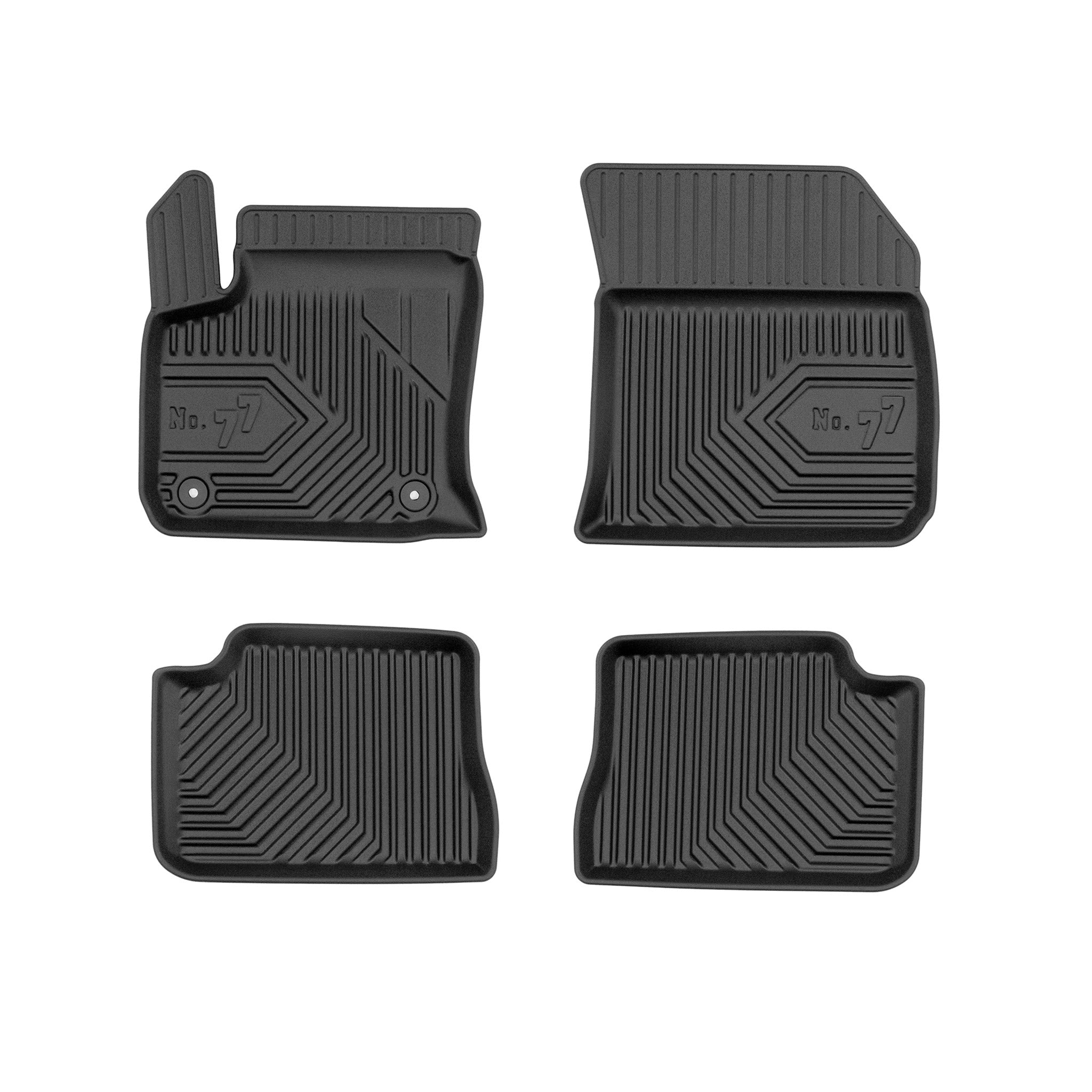 Tapis de Sol de Voiture pour DS 3 Crossback E-Tense 2018-2022 TPE Noir 4Pcs