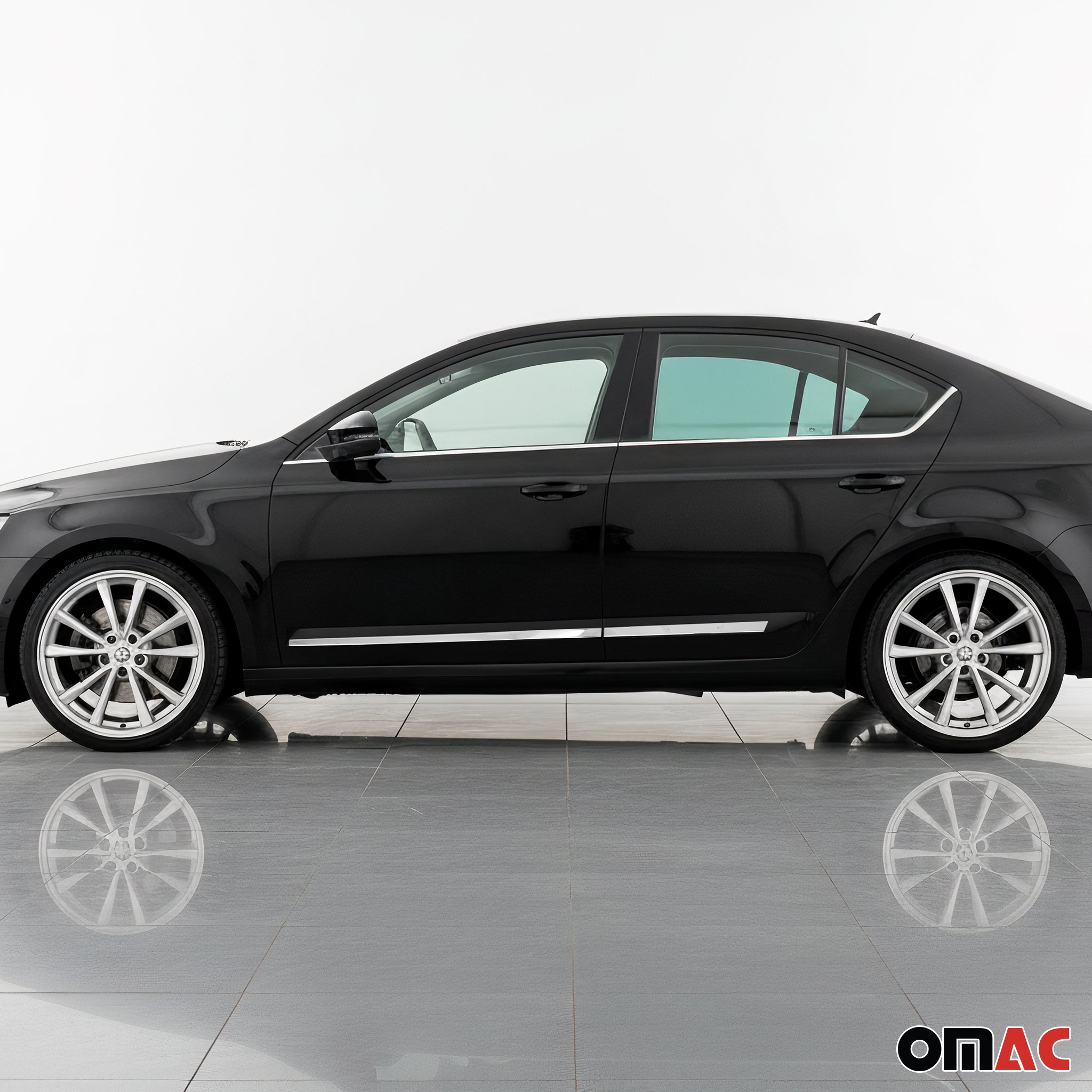 Garniture Baguette de porte latérale pour Skoda Octavia 2013-2019 inox 4Pcs