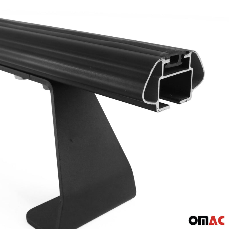 Barres de toit longitudinales pour VW Amarok mk2 2022-2025 Alu Noir 2x