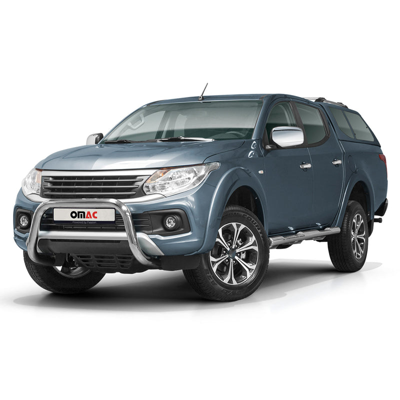 Pare-Buffle Avant Pour Fiat Fullback 2016-2019 Acier Inoxydable Argent