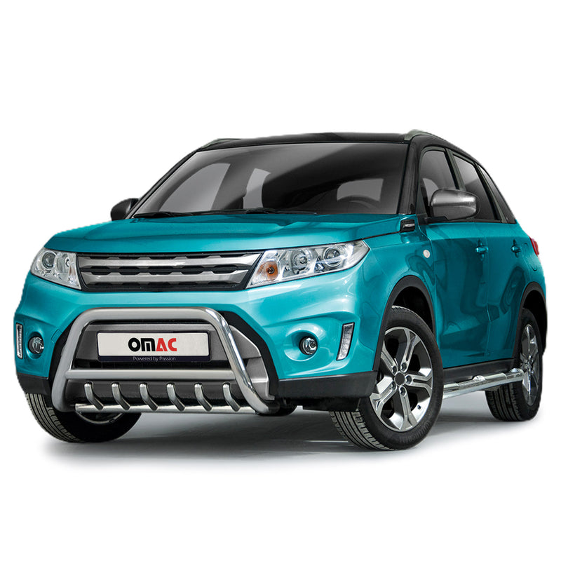 Pare-Buffle Avant Pour Suzuki Vitara 2015-2018 en Acier Argent