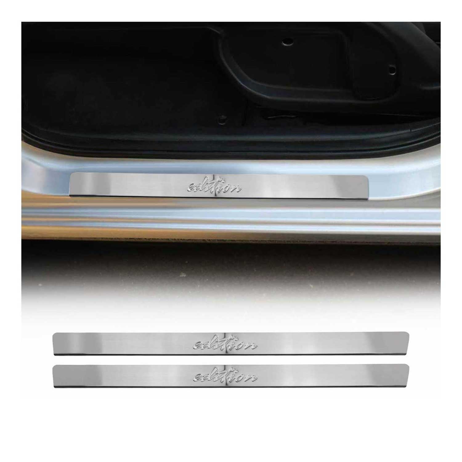 Seuils de porte pour Opel Corsa 2000-2026 Edition en acier inox Chromé