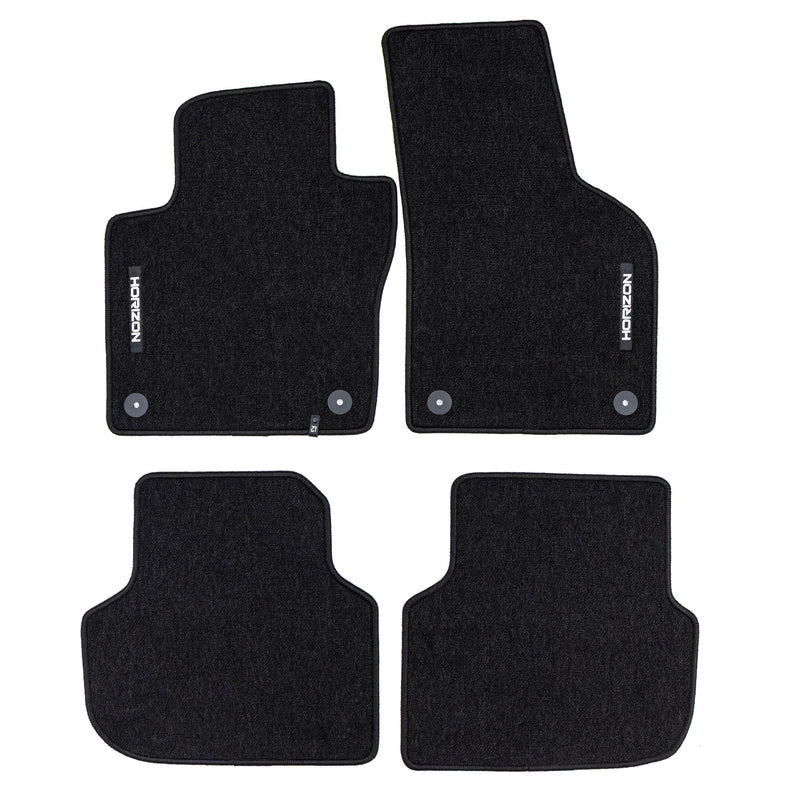Tapis de Sol de Voiture pour VW Jetta VI 2010-2018 Velours Imperméable 4Pcs