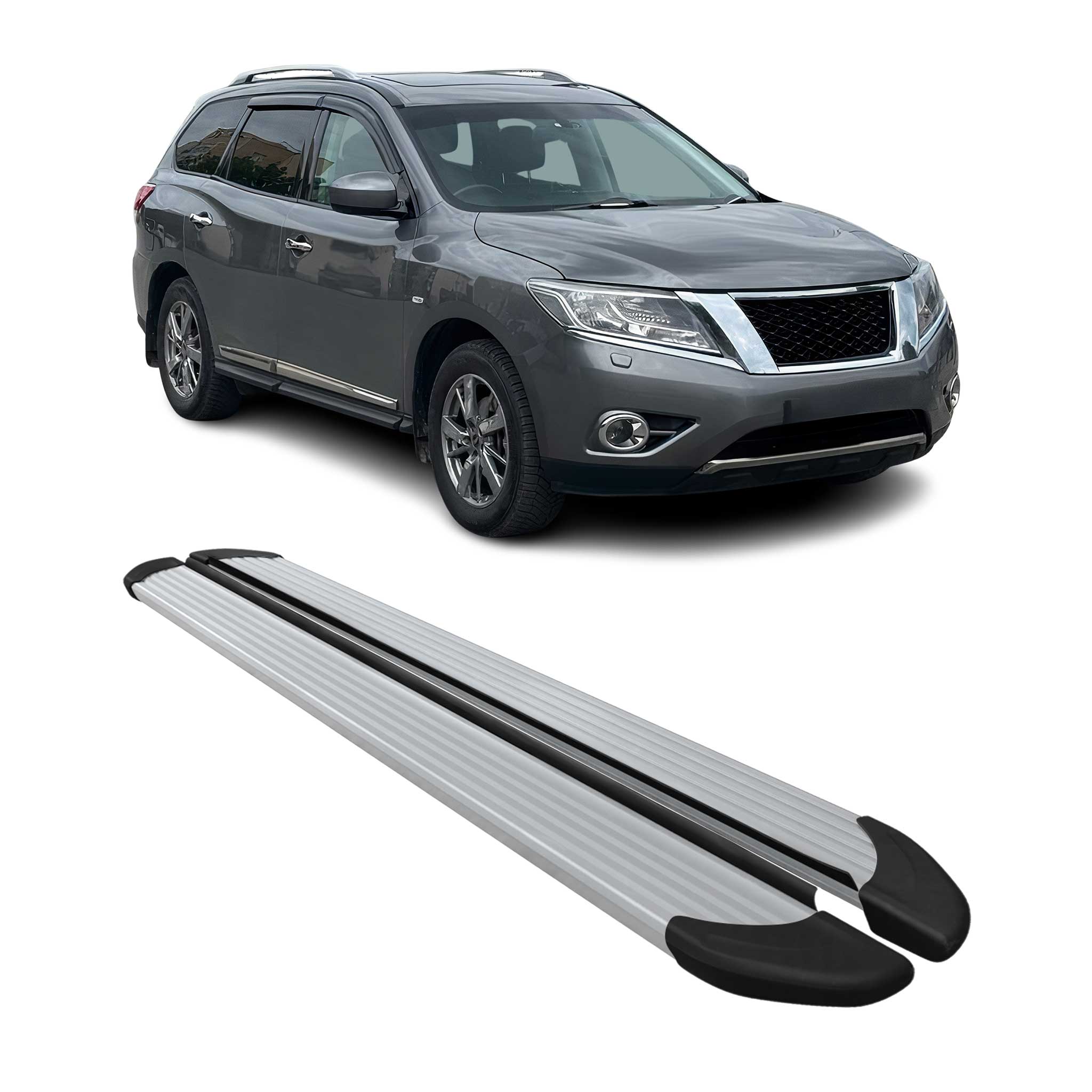Marchepieds Latéraux pour Nissan Pathfinder 2013-2021 Aluminium Argent 2Pcs