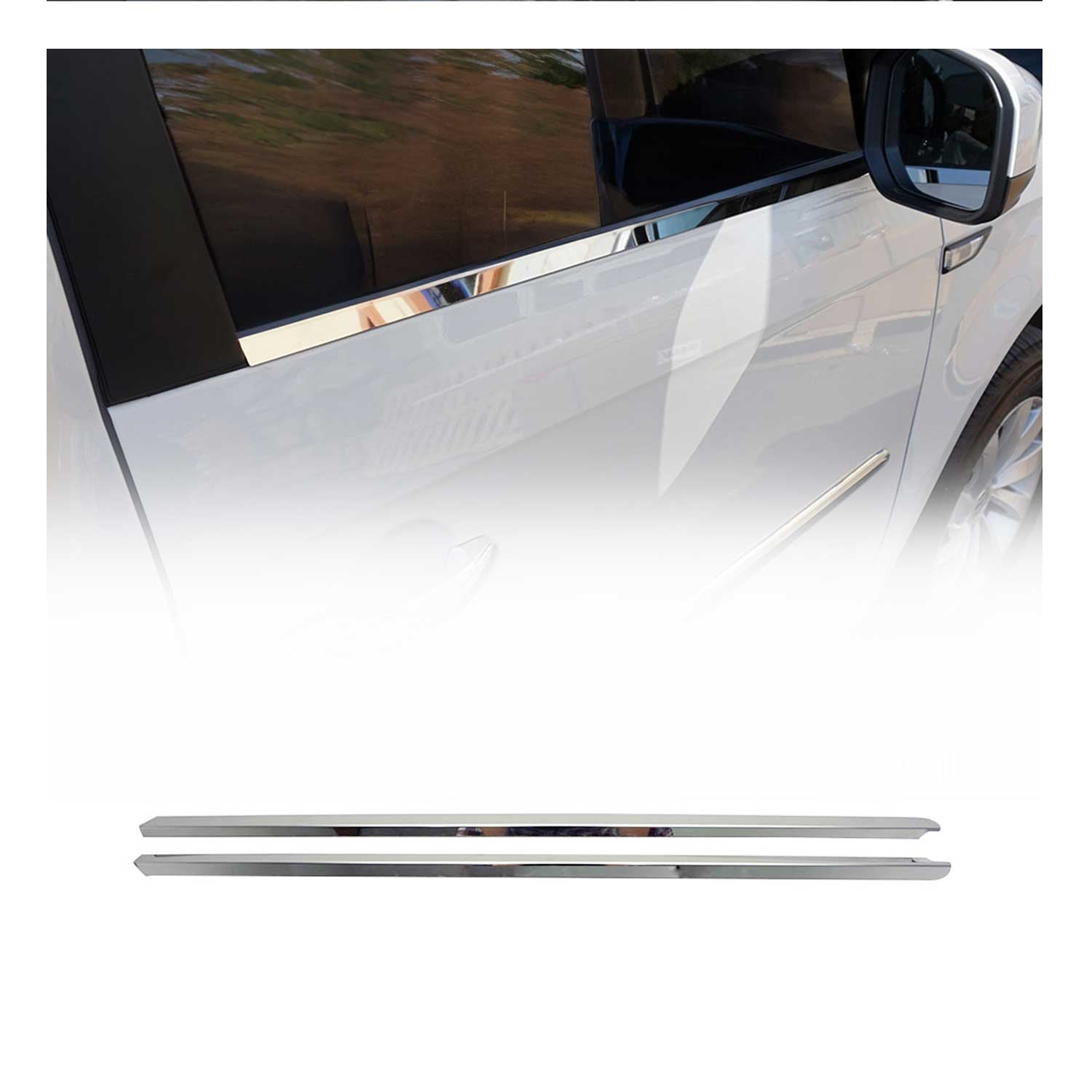 Garniture de Fenêtre pour VW Caddy 2015-2020 Acier Inox 2Pcs