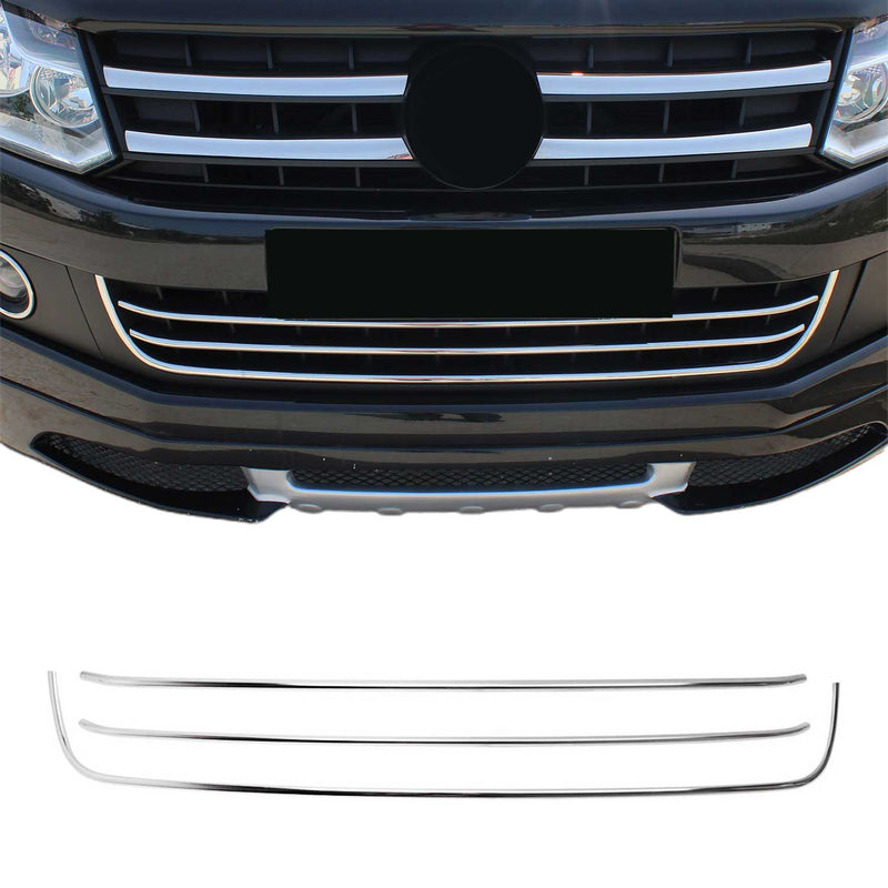 Moulure de Grille de Calandre pour VW Amarok 2010-2022 Chromé 3Pcs