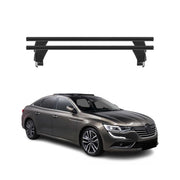Menabo Barres de toit Transversales pour Renault Talisman 2015-2022 Alu Noir ABE