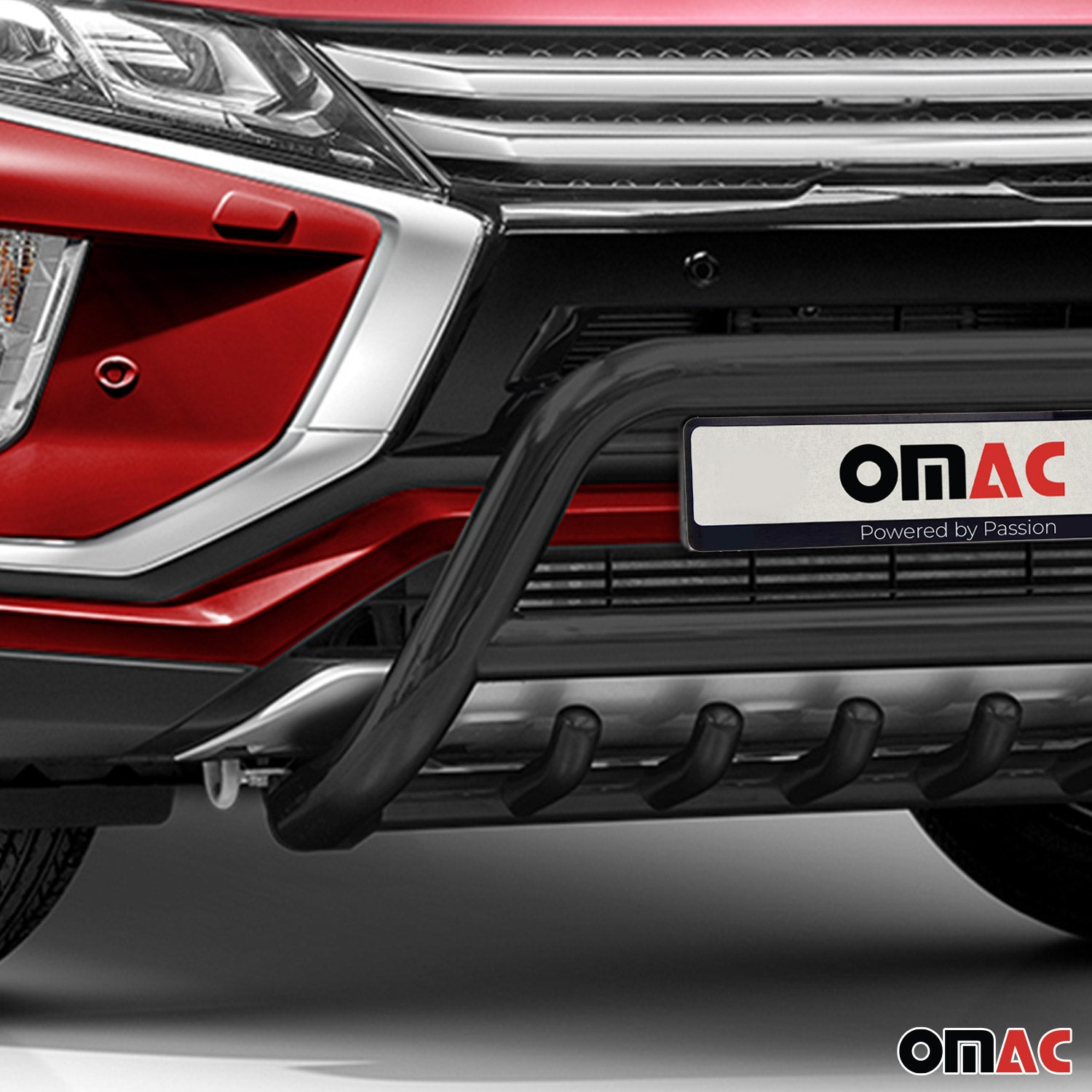 Pare-Buffle Avant Pour Mitsubishi Eclipse Cross 2018-2019 Acier Inox Noir