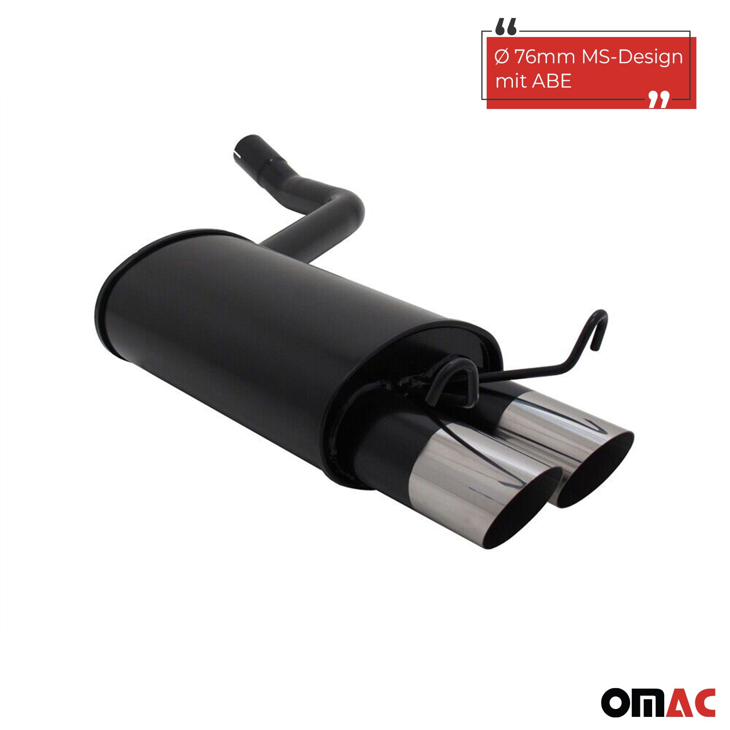 Échappement arrière sport Novus pour Mercedes 190 W201 2x76mm MS-Design avec ABE