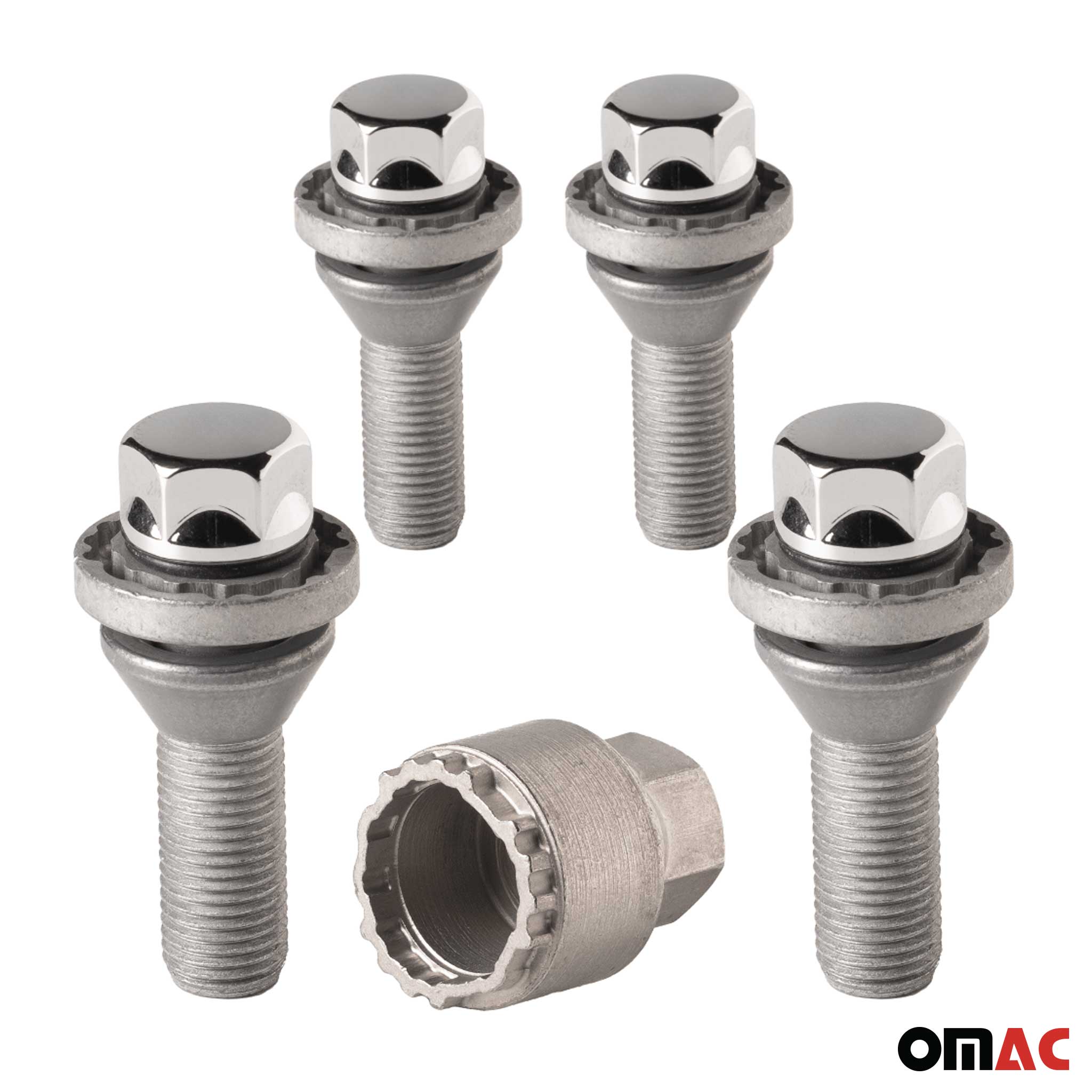 Vis de roue antivol pour Volvo EX30 2024-2026 Acier Gris lot de 4 M14X1,5