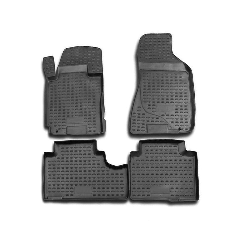 OMAC Tapis de sol pour Kia Sportage 2005-2010 sur mesure en caoutchouc Noir