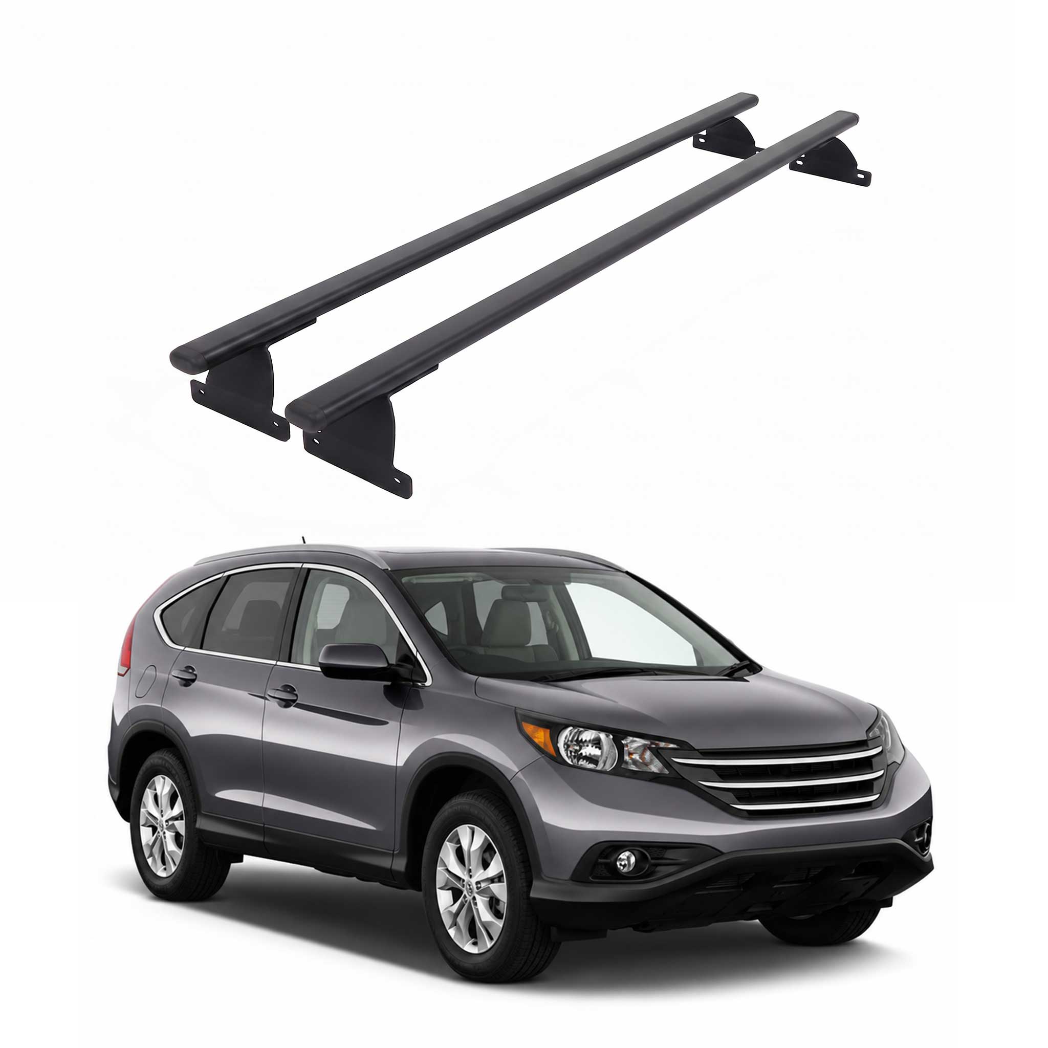 Barres de toit transversales pour Honda CR-V IV 2013-2018 Acier Noir 2 pcs